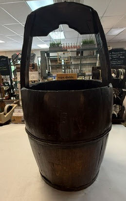 ANTIQUE CHINESE WOODEN WATER BUCKET