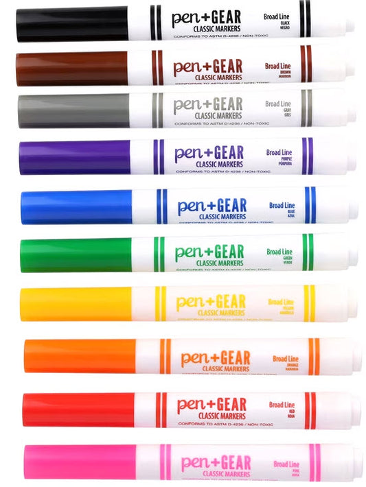 PEN + GEAR ASSORTED CLASSIC BROAD LINE MARKERS