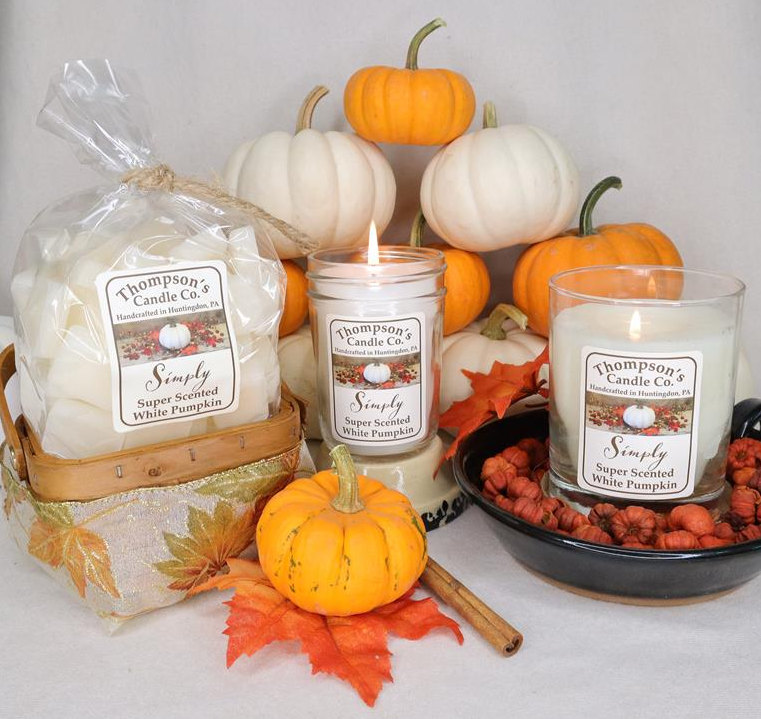 THOMPSON'S CANDLE CO. SUPER SCENTED ORIGINALS- HOLIDAY - WHITE PUMPKIN