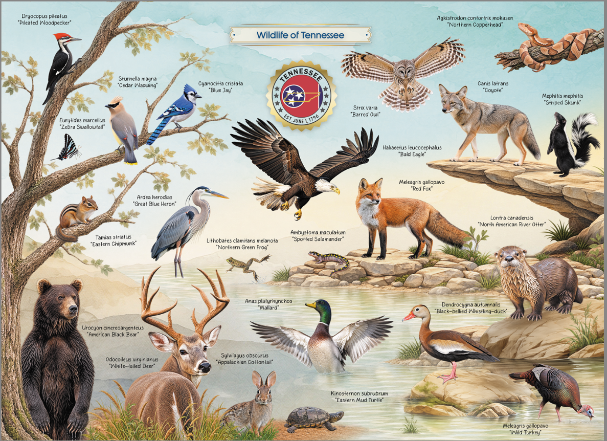 HIGHLAND CREEK WILDLIFE OF TENNESSEE JIGSAW PUZZLE