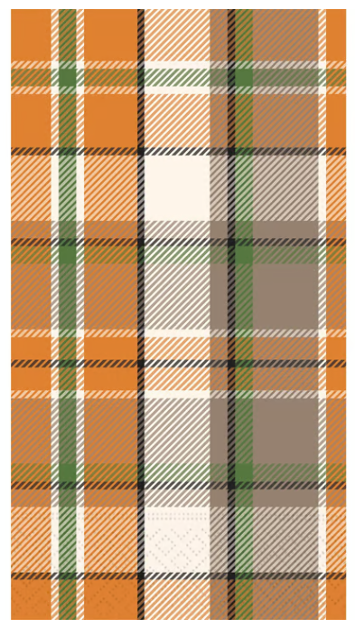 PROPER PLAID - PUMPKIN GUEST TOWEL NAPKIN
