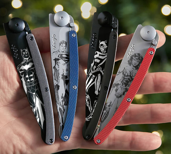 DEEJO KNIVES - 37G BLUE ALUMINUM / SUPERMAN