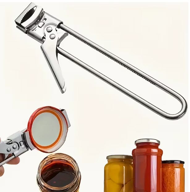STAINLESS STEEL ADJUSTABLE JAR AND BOTTLE OPENER