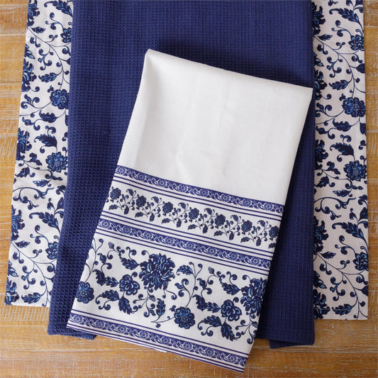 CANTON BLUE TEA TOWELS - ASSORTED