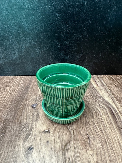 mccoy planter pot VINTAGE 1940'S MCCOY GREEN PLANTER – Bénie Home Furnishings, Accessories & Gifts
