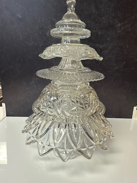 VINTAGE GLASSWARE CHRISTMAS TREES - ASSISTANCE LEAGUE NASHVILLE - ASSORTED