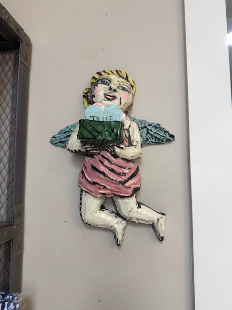 POLLY COOK FOLKART ARTIST -VALENTINE CHERUB