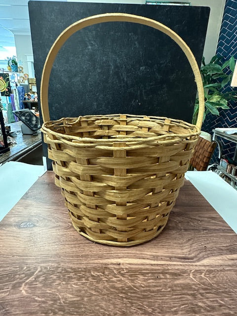 LARGE WOVEN BASKET - 14 1/2" x 12 1/2" x 9 1/2" DEEP