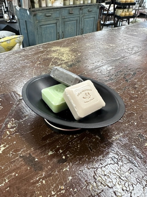 OILED RUBBED BRONZE PEDISTAL SOAP DISH