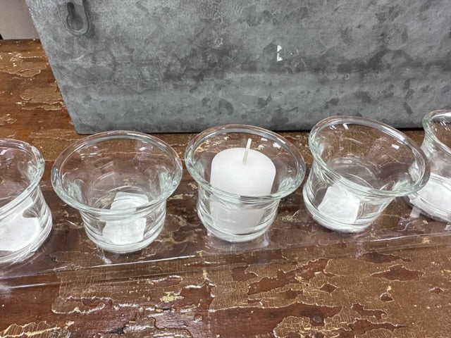 SMALL CLEAR GLASS VOTIVE HOLDER