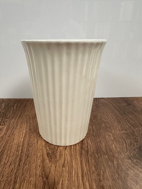 FLUTED WHITE VASE
