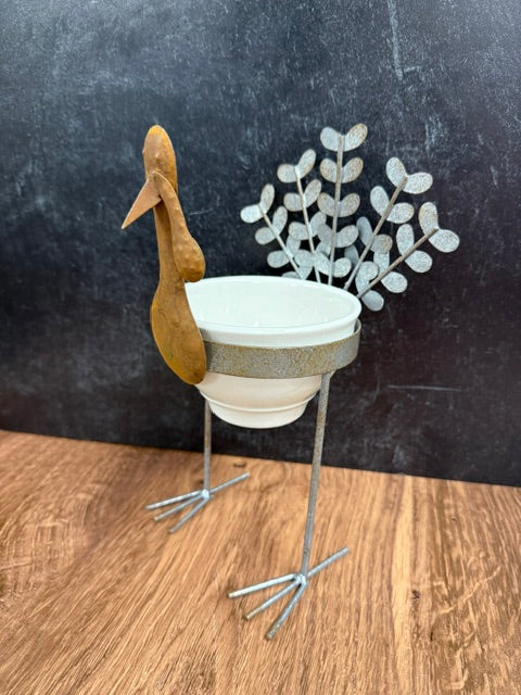 RUSTIC METAL TURKEY DIP BOWL
