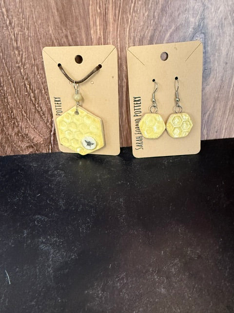 SARAH FORNO POTTERY - COORDINATING NECKLACES AND EARRINGS