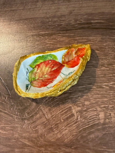 SUSAN GULLEY'S LOCALLY MADE DECOUPAGE OYSTER SHELLS