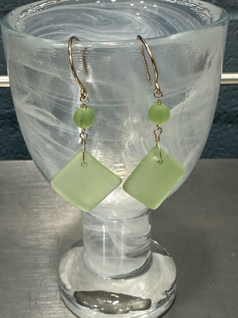 NANCY SCOFIELD JEWELRY - SEA GLASS EARRINGS - ASSORTED COLORS
