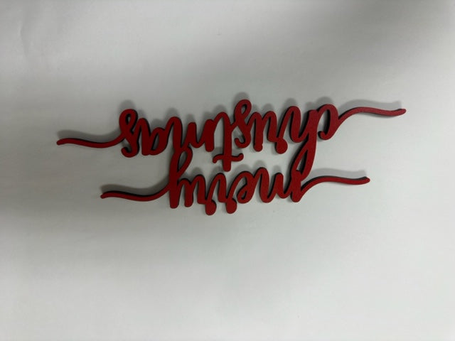 FIDDLE AND GRACE HANDMADE LASER CUT "MERRY CHRISTMAS" TABLE SETTINGS -ASSORTED COLORS