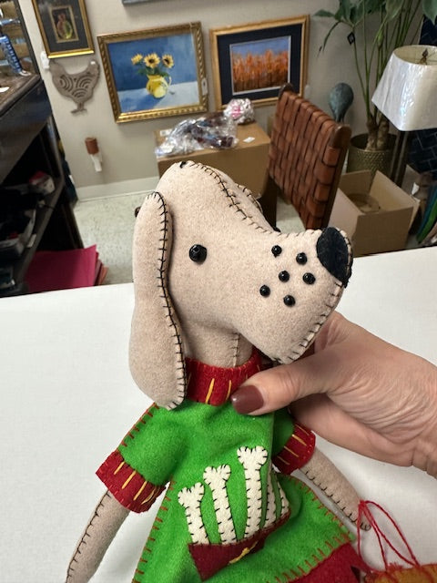 FELTED STUFFED DOG - 19"
