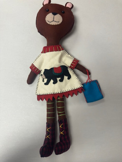 FELTED STUFFED BEAR - 19"