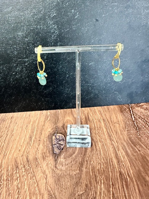 ABW DESIGNS 18k GOLD VERMEIL AND STERLING SILVER EARRINGS