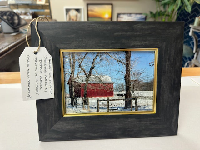 PICTURE FRAME - CHARCOAL WITH GOLD (5X7)