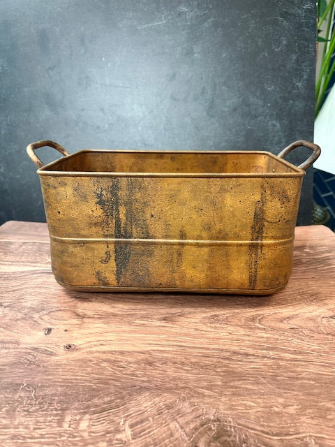 RECTANGULAR COPPER PLANTER 11" x 7" x 6"