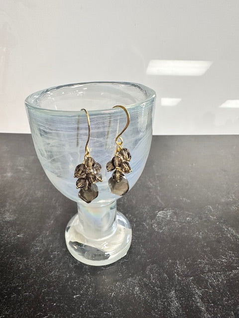 JANNIES JEWELS - EARRINGS - 66 SMOKY QUARTZ EARRINGS
