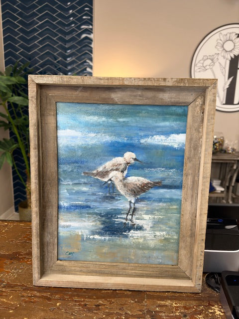 GARY CART ORIGINAL ART - OIL ON CANVAS "SANDPIPER 2"