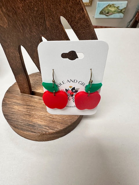 FIDDLE & GRACE HANDCRAFTED APPLE EARRINGS