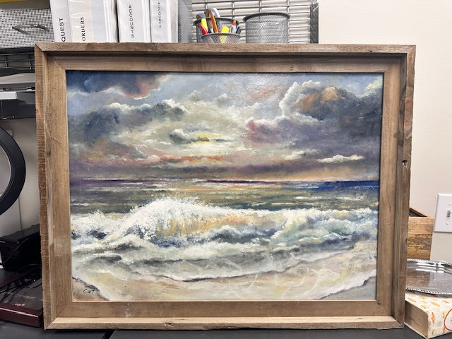 "STORM BREWING AT SUNRISE" OIL ON CANVAS BY GARY STEPHEN CART