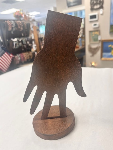 WOOD HAND JEWELRY DISPLAY FOR BRACELETS OR RINGS