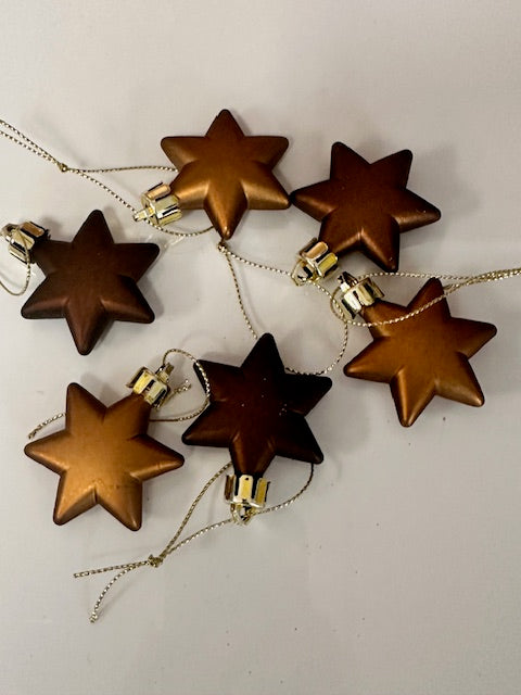 COPPER AND GOLD SHATTERPROOF CHRISTMAS ORNAMENTS - ASSORTED