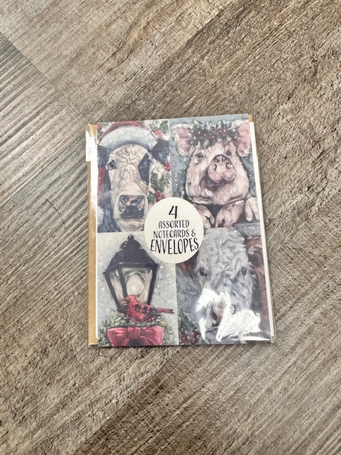 HOLIDAY NOTECARD SET OF 4 - ASSORTED