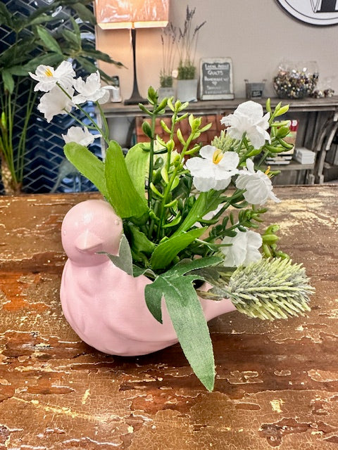 SPRING BIRD FLORAL - PINK