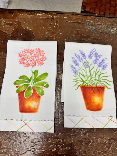 VINTAGE LINEN HAND TOWELS - ASSORTED
