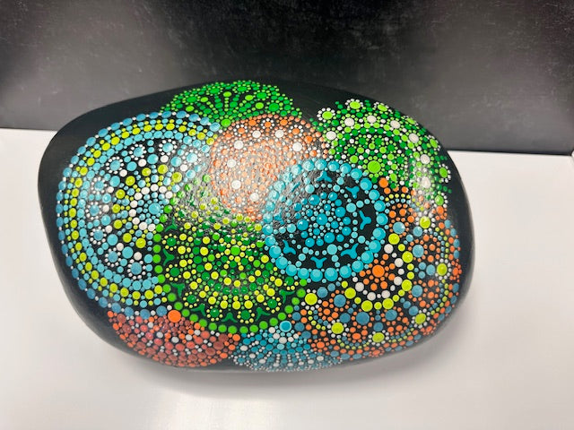 HAND-PAINTED "DOT PAINT" ROCKS BY SANDY FRITCH - ASSORTED