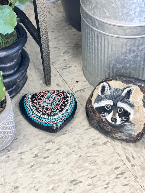 HAND-PAINTED "DOT PAINT" ROCKS BY SANDY FRITCH - ASSORTED