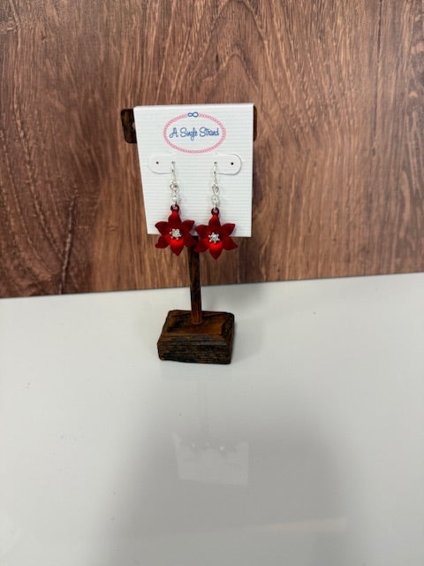 A SINGLE STRAND CHRISTMAS EARRINGS - ASSORTED
