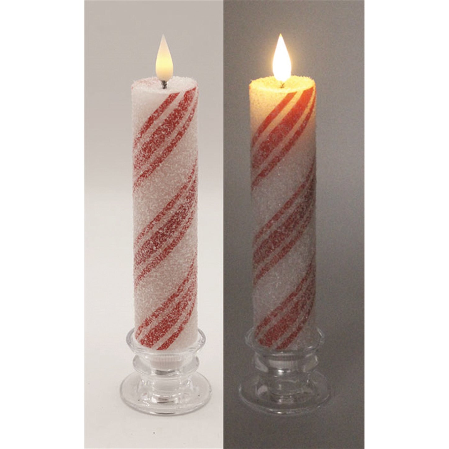 FROSTY CANDY CANE TAPER - ASSORTED