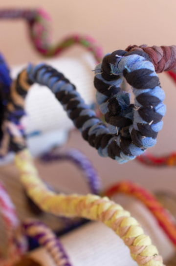 WINE RACK - Kantha wrapped