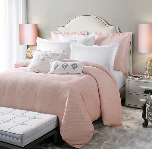 JOLIE DUVET SET- PINK/QUEEN