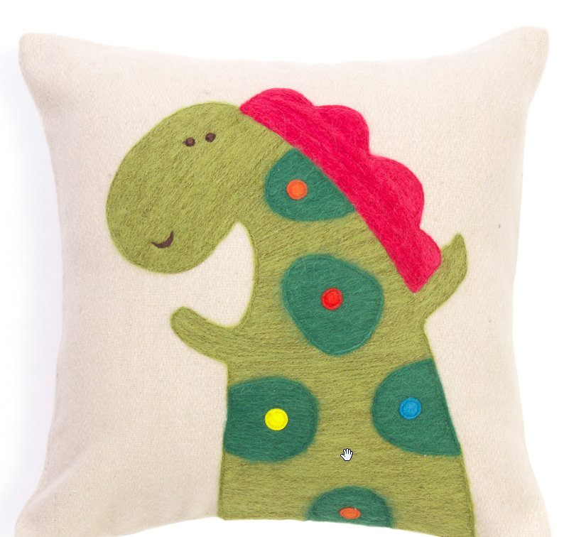 ALLIGATOR WOOL FELT PILLOW