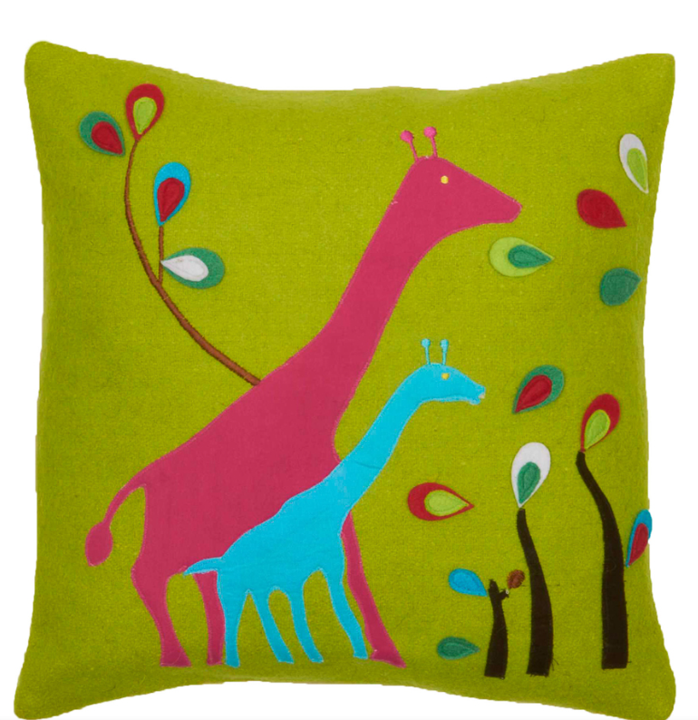 GIRAFFE WOOL FELT PILLOW