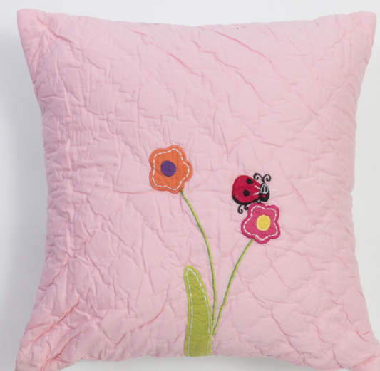 QUILTED LADY BUG PILLOW