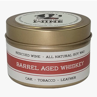 BARREL AGED WHISKEY TRAVEL TIN CANDLE