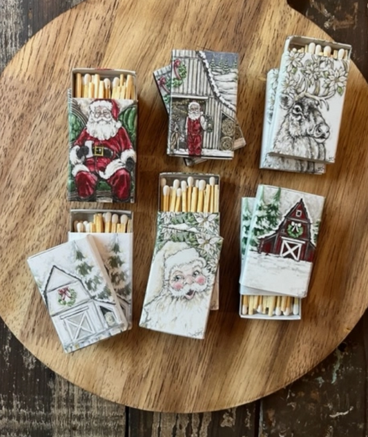 COUNTRY CHRISTMAS MATCHBOX COLLECTIONS - 6 ASSORTED DESIGNS