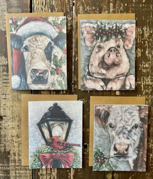 HOLIDAY NOTECARD SET OF 4 - HOLIDAY HOME