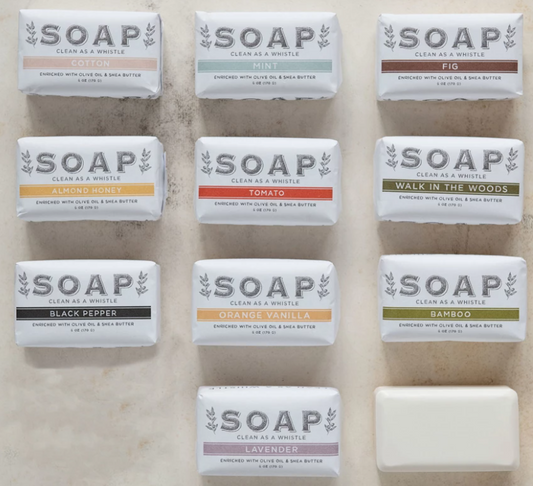 CLEAN AS A WHISTLE SCENTED TRIPLE MILLED BAR SOAP - WALK IN THE WOODS