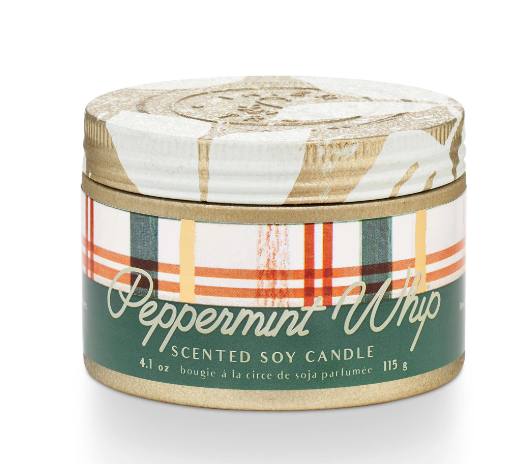 SEASONAL TRIED & TRUE PEPPERMINT WHIP SMALL TIN CANDLE