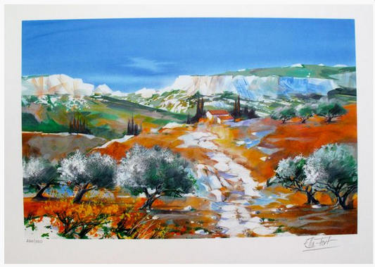 'LANDSCAPE IN PROVENCE, FRANCE' SIGNED/NUMBERED GICLEE BY ELLA FORT