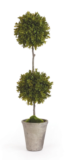 BARCLAY BUTERA FAUX BOXWOOD TOPIARY POTTED 25"